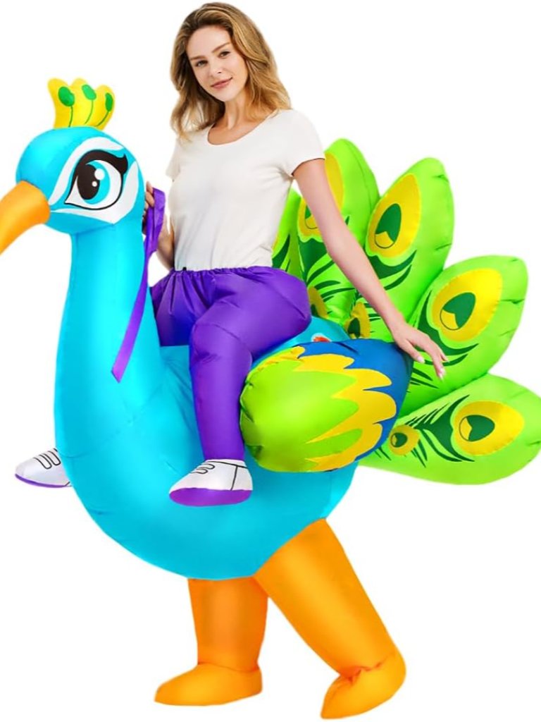 Inflatable Costume For AdultPeacock Halloween Costumes Air Blow Up Costumes For